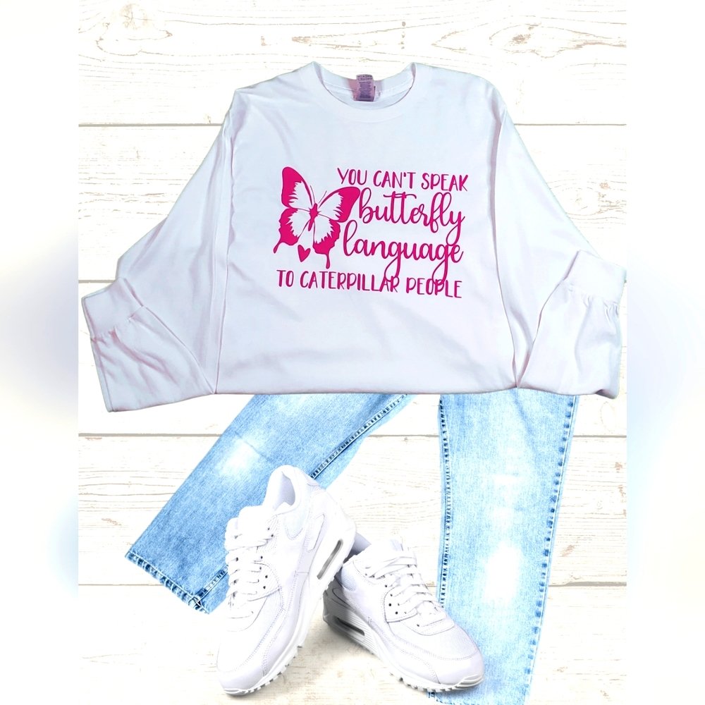 Long sleeve butterfly shirt